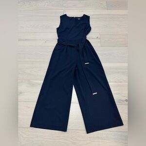 [Tommy Hilfiger] Dark Blue Sleeveless V Neck Jumpsuit